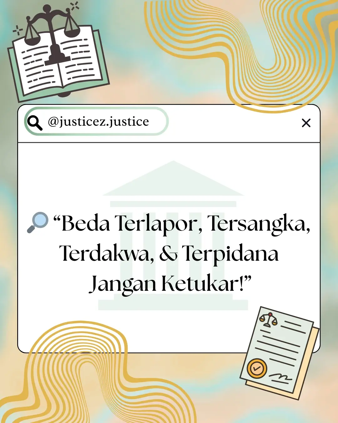 “Bedain dong guys 😅 ➡️ Terlapor, Tersangka, Terdakwa, Terpidana ⚖️ Itu beda tahap dalam hukum pidana loh, dan ada dasar hukumnya di KUHAP. Melek Hukum bareng biar nggak gampang salah paham 👌” #belajar #hukum #fyp #Konten #foryou 