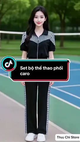 Set bộ thể thao phối caro. #bothethaonu #thoitrangnu #xuhuong #viral #thinhhanh 