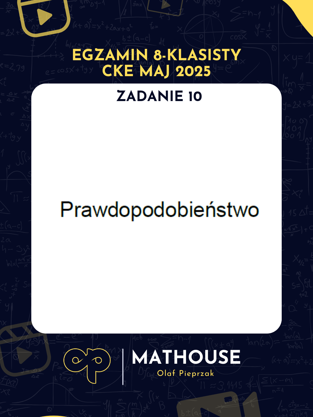 Zadanie 10 – Egzamin 8-Klasisty Maj 2025 Rozwiązanie krok po kroku 📘 Masz własne zadanie? Napisz w komentarzu, a je rozwiążę! #egzaminy8klasisty #matematyka #edukacja #mathouse #podstawówka #E8
