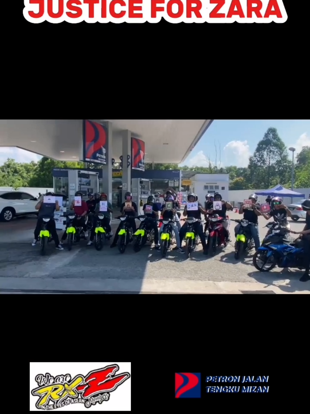 JUSTICE FOR ZARA #petronjalantengkumizan #justiceforzara #litarpermotoranterengganu #gongbadak 
