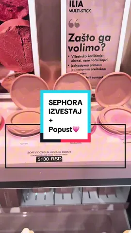 Od 22.-24.avgusta u svim @Sephora Srbija radnjama imate 20% popusta na sve i na svaki racun✅👌🏻💗🫶🏻  #sephorasrbija #anetamilicic #sminka #preporuke #recenzije 