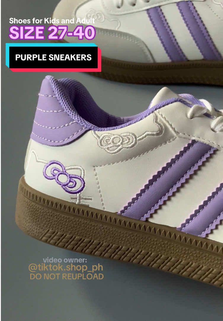 ang cute ng mga kulay! 😍💜 pambata at pang adult size meron check nyo lng sa basket, and check sa size chart para accurate mapili na size. Comment nlng kung may tanong #ShoesforKids #ShoesforWomen #Kids #Purple #Shoes  >>Purple Lovers  >>Affordable Shoes for Women  >>Aesthetic Flat Rubber Shoes  >>Purple Sneakers