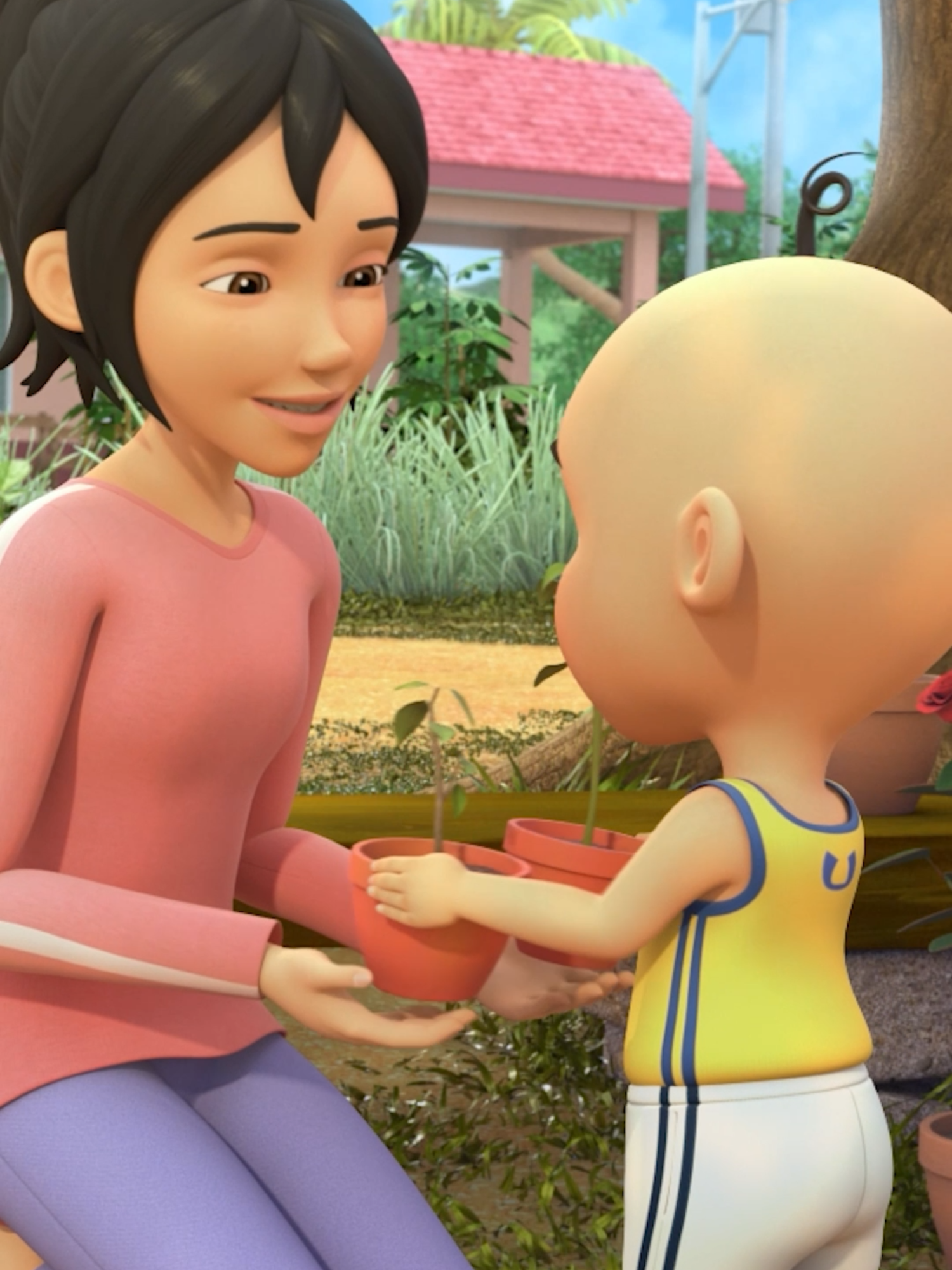 Seronoknya Upin, Ipin tolong Kak Ros tanam pokok! Kawan-kawan pernah tak tanam pokok sendiri dekat rumah? #upinipin #Lescopaque #LCPOWER