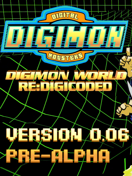 DIGIMON WORLD RE-DIGICODED Ver. 0.06 Pre-Alpha [PC Fan Game] [WARNING: It is under development] Update Log - Ver. 0.06 Pre-Alpha   This will be the debugroom for mechanics development.  ►Jijimon has been added. ►Digivice Save Machine. ►Save Game System. Follow the accounts: Official Youtube Channel ► https://www.youtube.com/@whitefeatherprojects Official Twitter X Channel ► https://x.com/AnimesOmni76277 DISCLAIMER: 