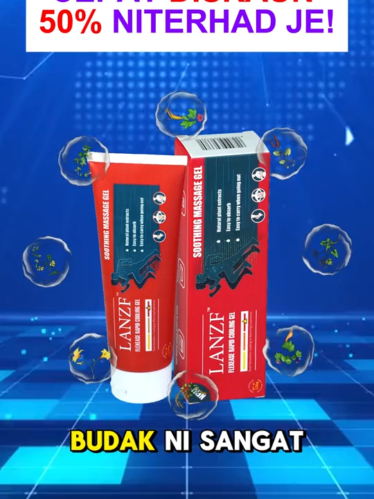 LANZF Krim Urut Kelegaan Otot Cepat - dengan Minyak Pati Frankincense, Glukosamina dan Kolagen