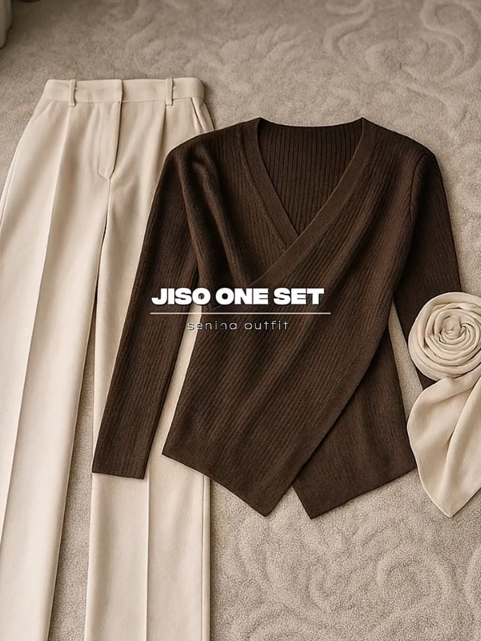 satu set outfit wanita atasan rajut, lihat-lihat dulu di keranjang kuning ☝🏻 atau kamu bisa simpan dulu video ini 🤗 #oneset #onesetmurah #setelanwanita #atasanrajut 