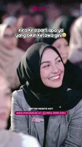 Belajar disini tuh gak melulu harus serius terus 🤭 Di Menata Hati, kamu bakal dapetin ilmu, tapi juga vibes yang bikin adem, relate, bahkan ketawa bareng 🥰 Kira-kira part apa sih yang bikin semua orang ketawa gini? 😁 Yuk rasain sendiri keseruannya di acara Menata Hati ✨ ___________________________ JADWAL EVENT MENATA HATI SELANJUTNYA : Tangsel Bintaro = 07 September  Medan = 14 September  Makassar = 21 September  Bandung = 12 Oktober  Umroh Menata Hati = 18 Oktober Daftar yuk!  Klik link di bio yaaa😉 #menatahati #ahilmanfauzi #ustadzhilmanfauzi #menatahatimedan #menatahatimalang #menatahatiserang #menatahatipalembang #menatahatipekanbaru #umrohbarengmenatahati 
