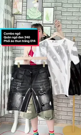 Review cận chất combo quần ngố đen có giãn vẩy sơn 2 đáy cá tính phối áo thun trắng vệt loang xám in chữ mẫu trẻ trung năng động #xuhuongtiktok #avastore63 #reviewquanao #comboquanauaosomi #moingaymotoutfit 