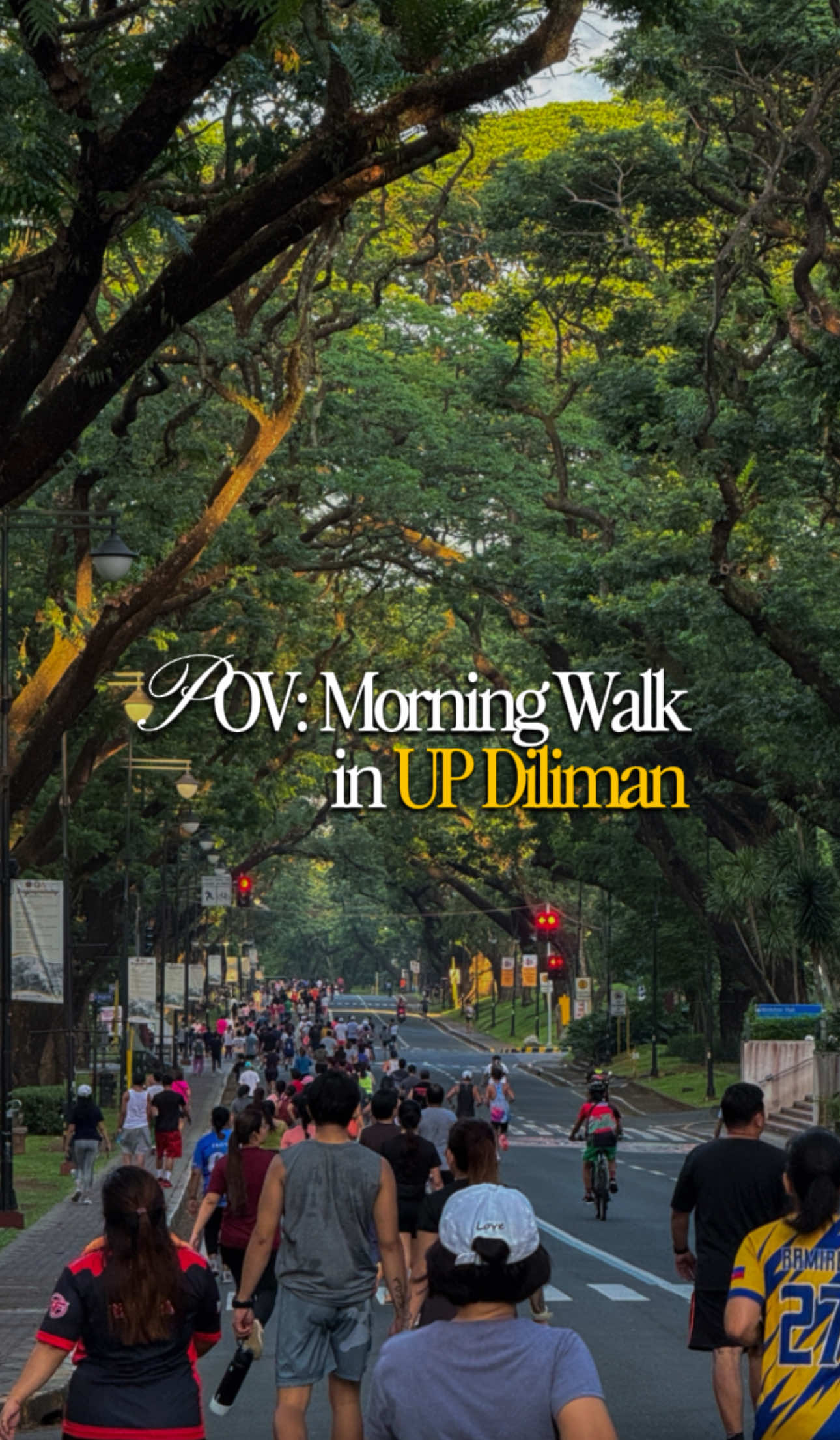 Finally had my long-awaited morning walk in UP Diliman🌿  If it’s your first time, this is the best place in Quezon City to escape the noise of the city without going too far. The Academic Oval is the main loop with about 2.2 km surrounded by century old acacia trees where people jog, bike, or just stroll. Best time to go? Early morning or late afternoon.✨ Sundays are the best since the oval becomes car-free, turning it into a wide open park for everyone. Bring your water, comfy shoes, and maybe even a picnic blanket if you want to rest after. Don’t forget to grab taho or street food after—it’s part of the UP experience!🍃