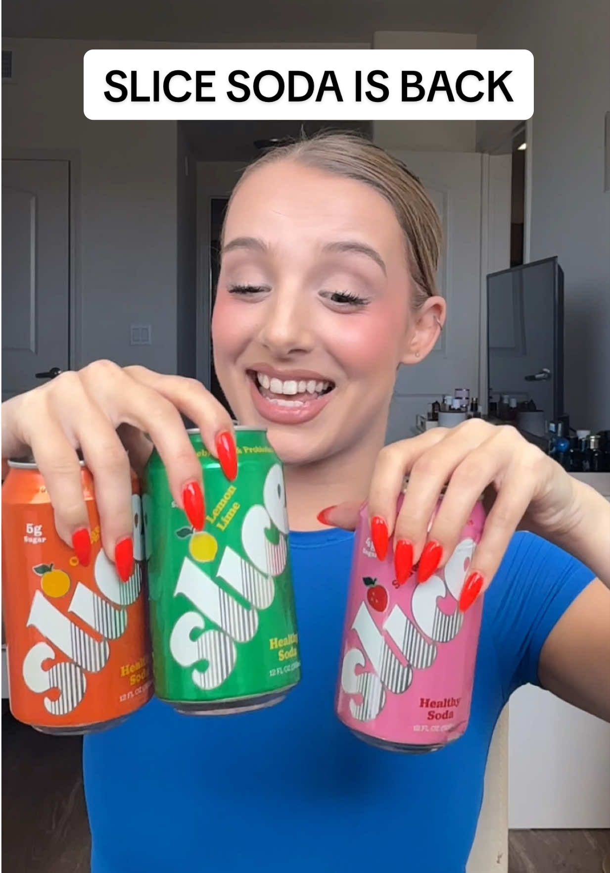 Bubbly, bold, and better for your gut. @Slice Soda is BACK🍓🥤  #SliceSoda #throwbackpricing #nostalgia #healthysoda #prebioticsoda  