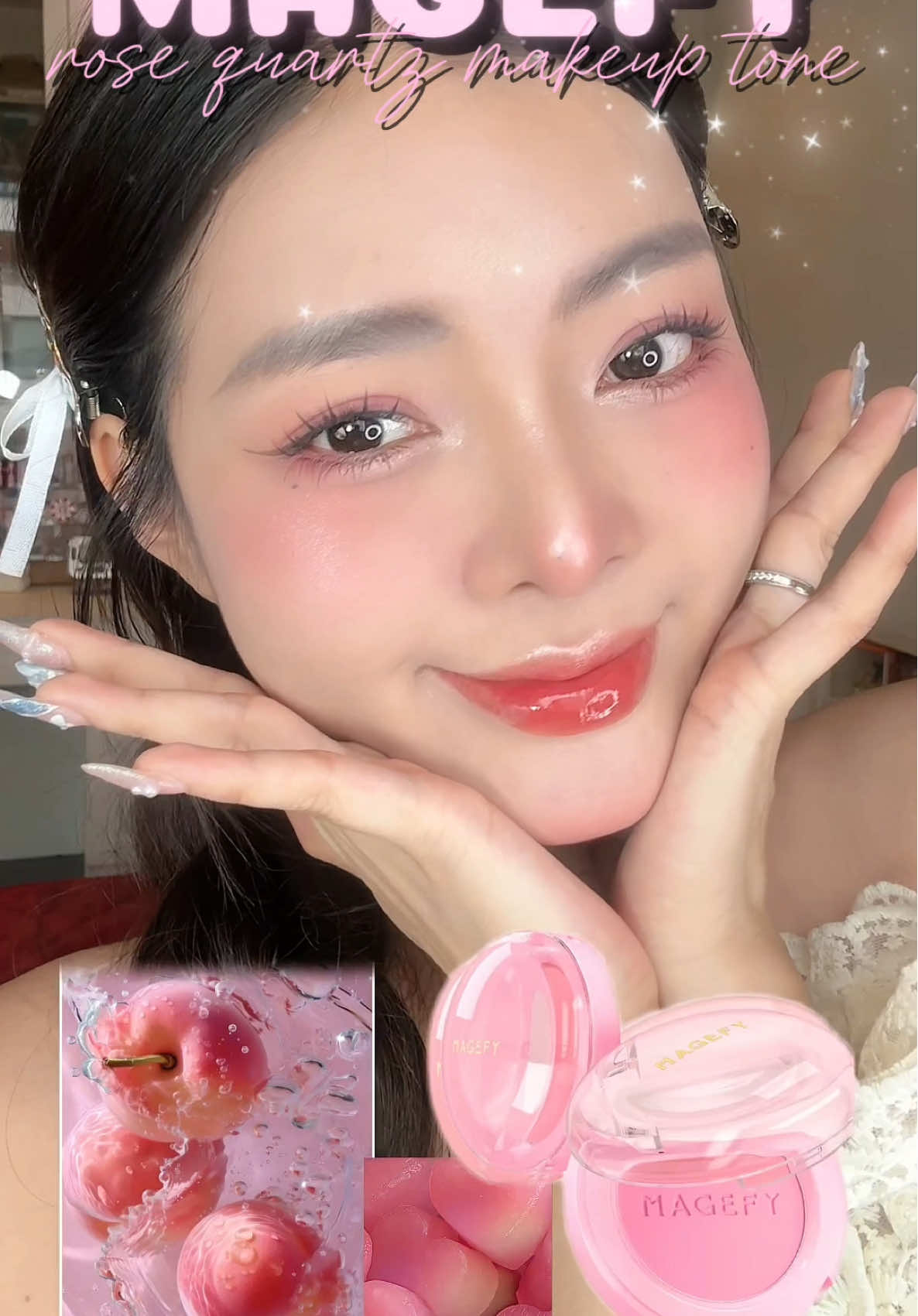Tone hồng xinh yêuu 🥰 #MAGEFY #MAGEFYMAKEUP #HIGHLIGHTCONTOUR #MAGEFYBLUSH 