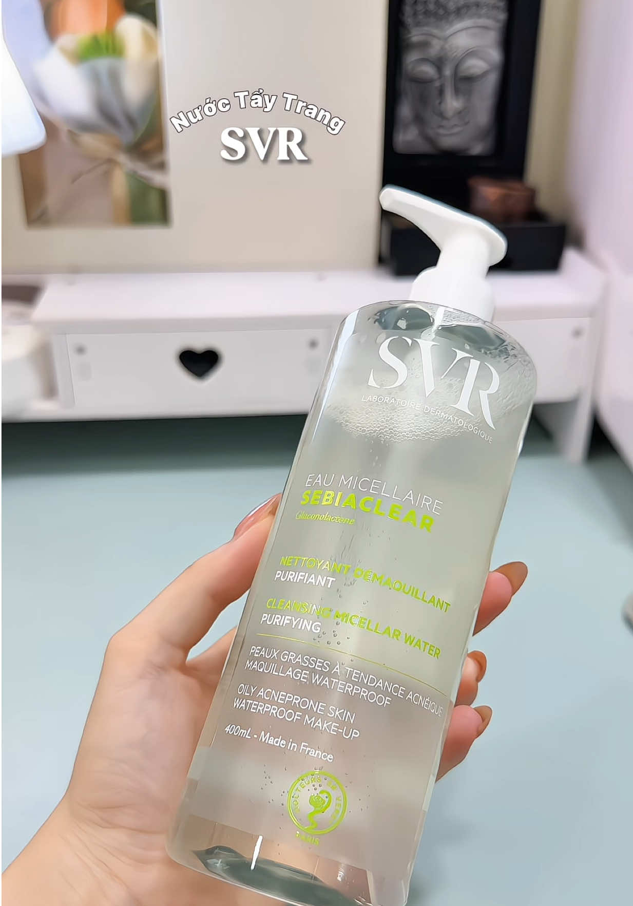 Nước tẩy trang SVR hổ trợ làm sạch da , phù hợp với mọi loại da #nuoctaytrang #svr #lamsachda 