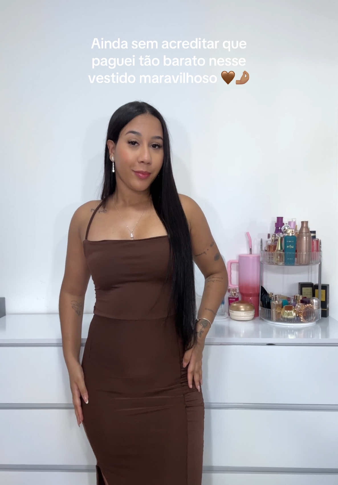 Maravilhoso demaisss 🤎 #tiktokshop #vestido #look #lookinspiração #comprinhas 