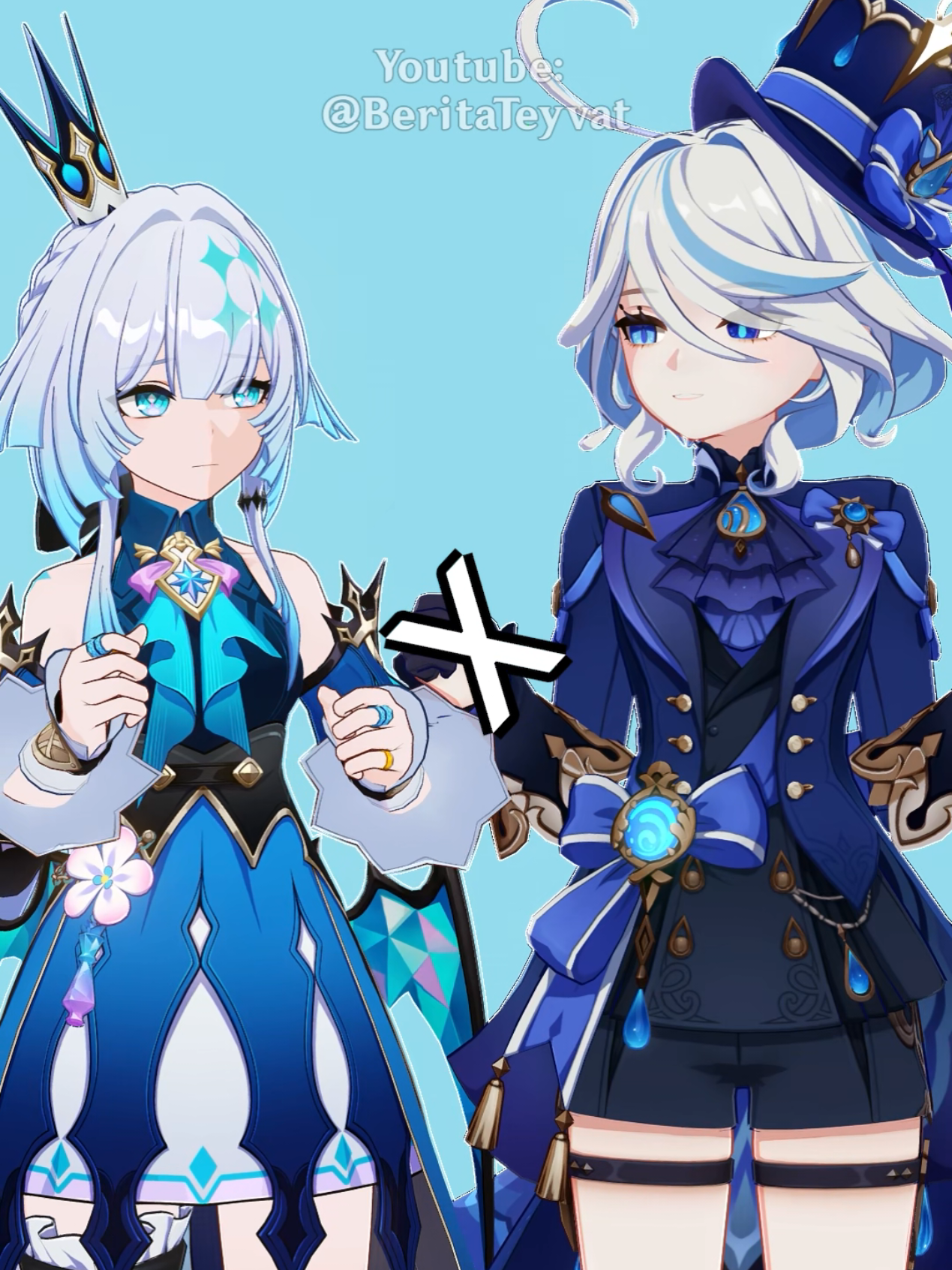 Cerydra + Furina Night train trend #furina #Genshinlmpact #cerydra #HonkaiStarRail #mmd 