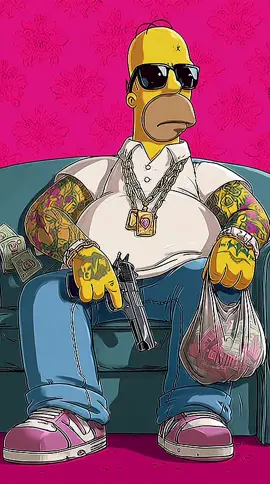 homer in gta style #livewallpaper #gta5 #simpsons #gangster #homer 