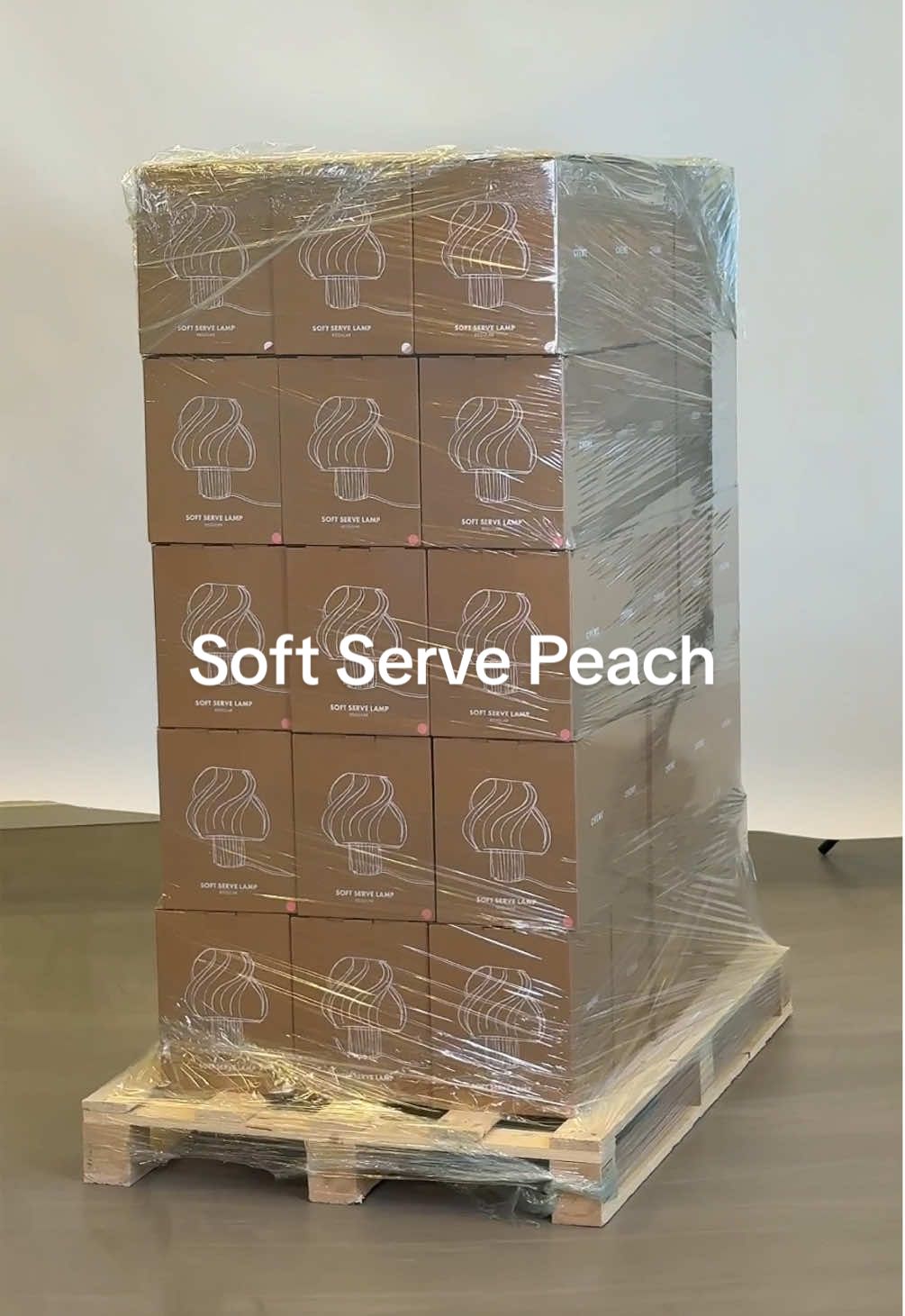 Peach, packed and ready. One pallet at a time. 🍑📦  #fyp #cremeatelier #Interiordesign #scandinaviandesign #interior 