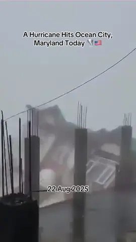 A Hurricane Hits Ocean City, Maryland Today 🌪🇺🇸 #storm #tornado #danger #weather 