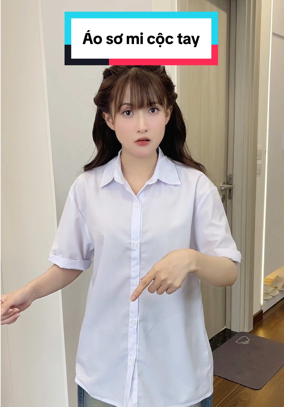 Áo sơ mi cộc tay học sinh #somi #somittang #somicoctay 