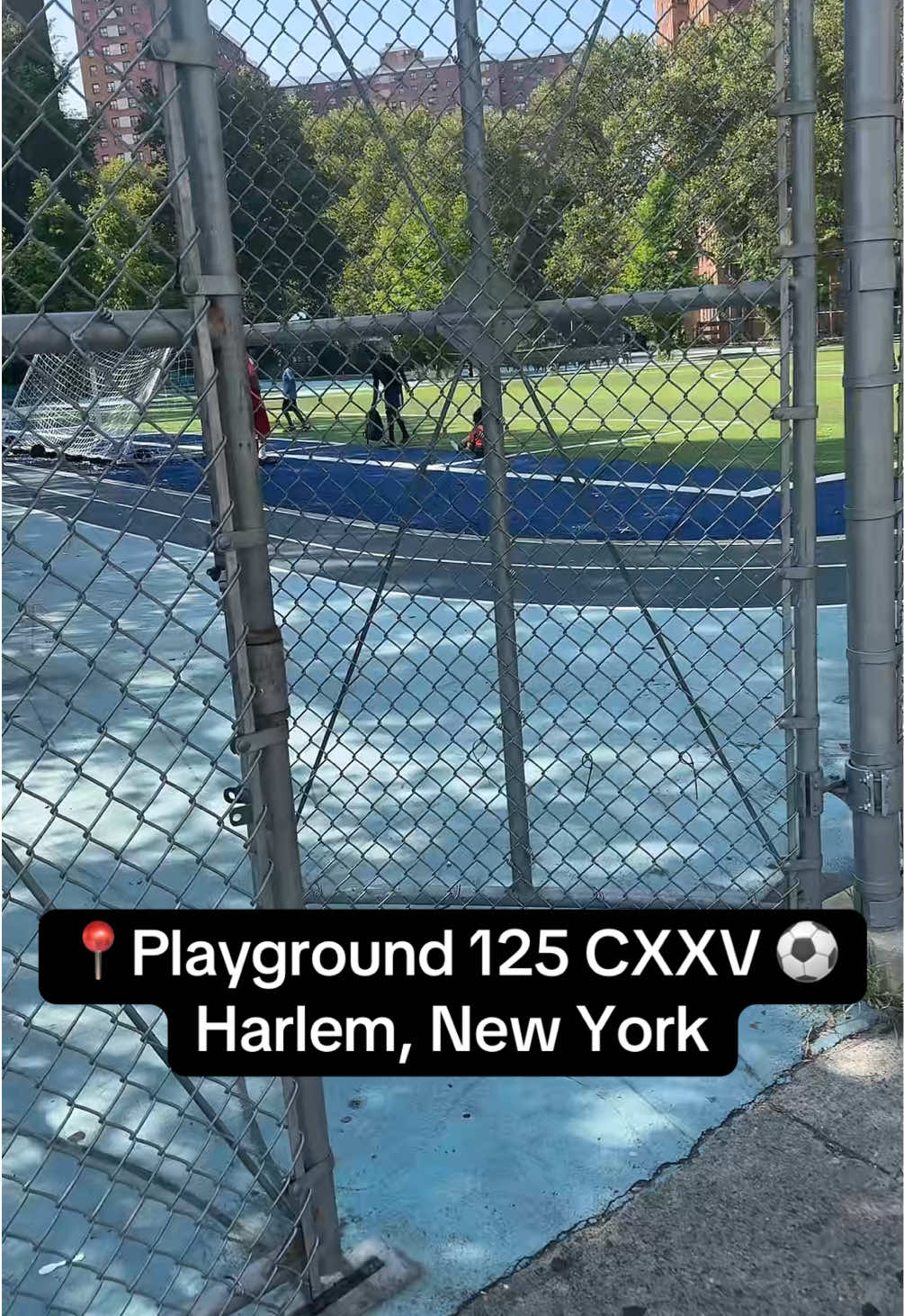 Small turf field in Harlem #Soccer #⚽️ #football #harlem #nyc 