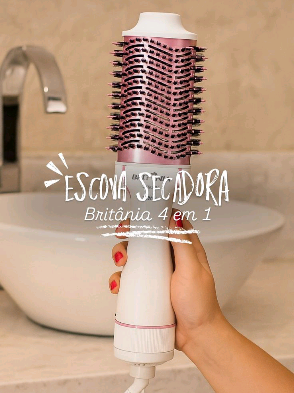 Escova Secadora Britânia 4 em 1 1300W Bivolt BELLA01 por R$109,90.  Compre na Shopee agora! https://s.shopee.com.br/1LVmN2eo8A