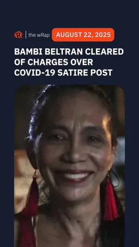 A Cebu court dismisses the case against Cebuana artist Maria Victoria ‘Bambi’ Beltran who was accused of spreading ‘fake news’ during the COVID-19 pandemic in 2020. #newsph #fyp #rappler