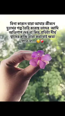 বিনা কারনে যারা আমার জীবনে দুঃখের গল্প তৈরি করেছে তাদের  আমি অভিশাপ দেব না কিন্তু,প্রতিটা দীর্ঘ শ্বাসের কাছে তারা কখনোই ক্ষমা  পাবে না...!😊❤️‍🩹#foryoupage #copylinkシ #foryou #CapCut 