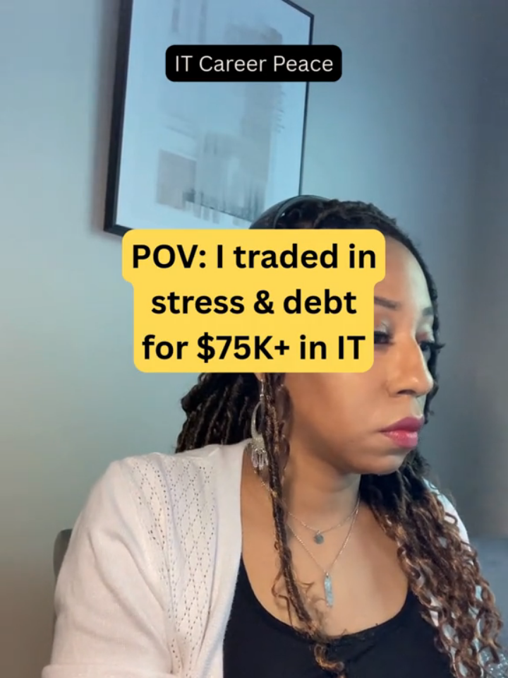 Tech gave me peace & stability w/o a degree. Learn how: https://short-link.me/StartTechCareer #techjob #itcareer #careeradvice #careertiktok #jobhunt #hiring #hiringnow #career #workfromhome #workfromhomejobs #itjobs #jobshiring #jobs #coursecareers