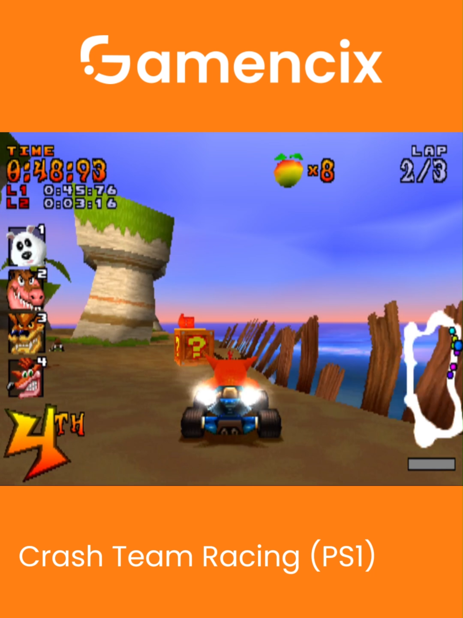Una joya que aún vive en nuestros recuerdos 🕹️ Crash Team Racing (PS1) #crashteamracing #ps1 #recuerdos #retrogames #ps1games