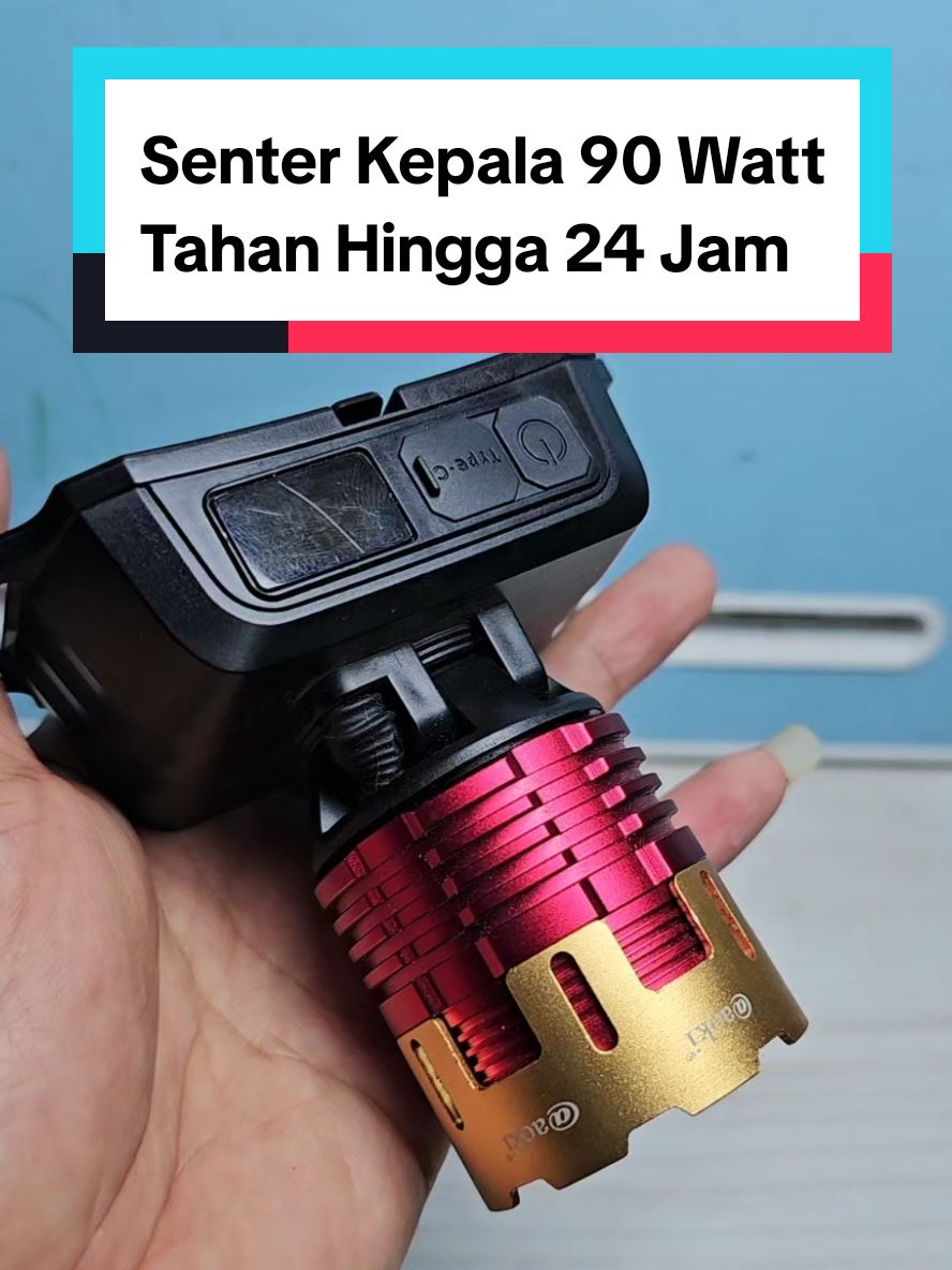 senter kepala aoki iron edge 90 watt pro, batre 6000 mAh bisa lepas pasang #senterkepala #senterled #sentersuperterang 