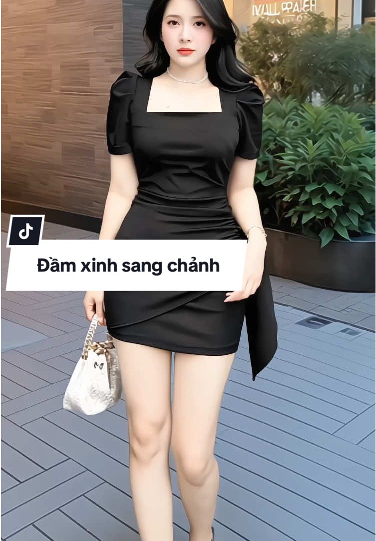 Đầm cổ vuông thời trang, thiết kế nhún eo tạo điểm nhấn tôn dáng, chất umi co dãn thoải mái ạ #damxinh #damthanhlich #damsangchanh #xuhuong #ThoiTrendNu 
