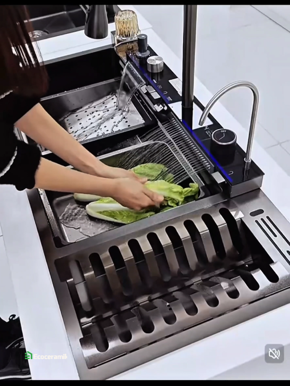 LAVADERO DE COCINA MULTIFUNCIONAL XXL 95X46 CM  PREMIUM  Lavadero 5 teclas panel led con escurridor de platos adicionales . #lavaderomultifuncional #viralvideotiktok #tendenciatiktok #paratii #paratiiiiiiiiiiiiiiiiiiiiiiiiiiiiiii 