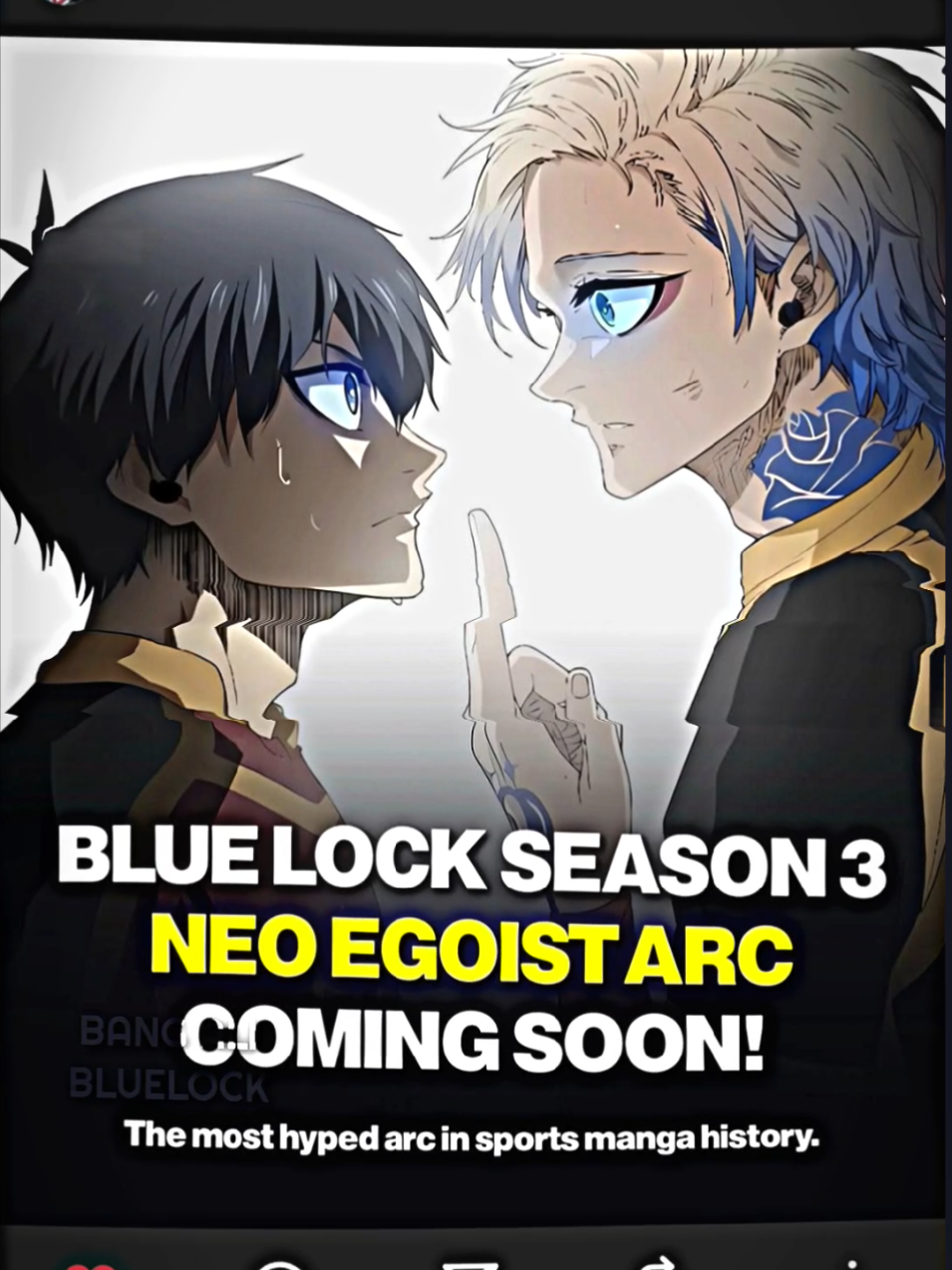 Trailer mungkin sekitar 200-300 hari lagi🔥 #bluelockanime #bluelockseason3 #neoegoistleague #bluelock  #ブルーロック 