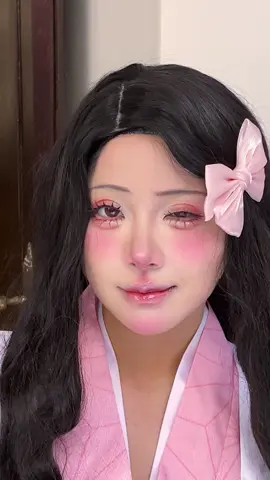 Make tui liền để được cuti như dị #makeup #cosplay #kimetsunoyaiba #nezukochan #makeuplook 