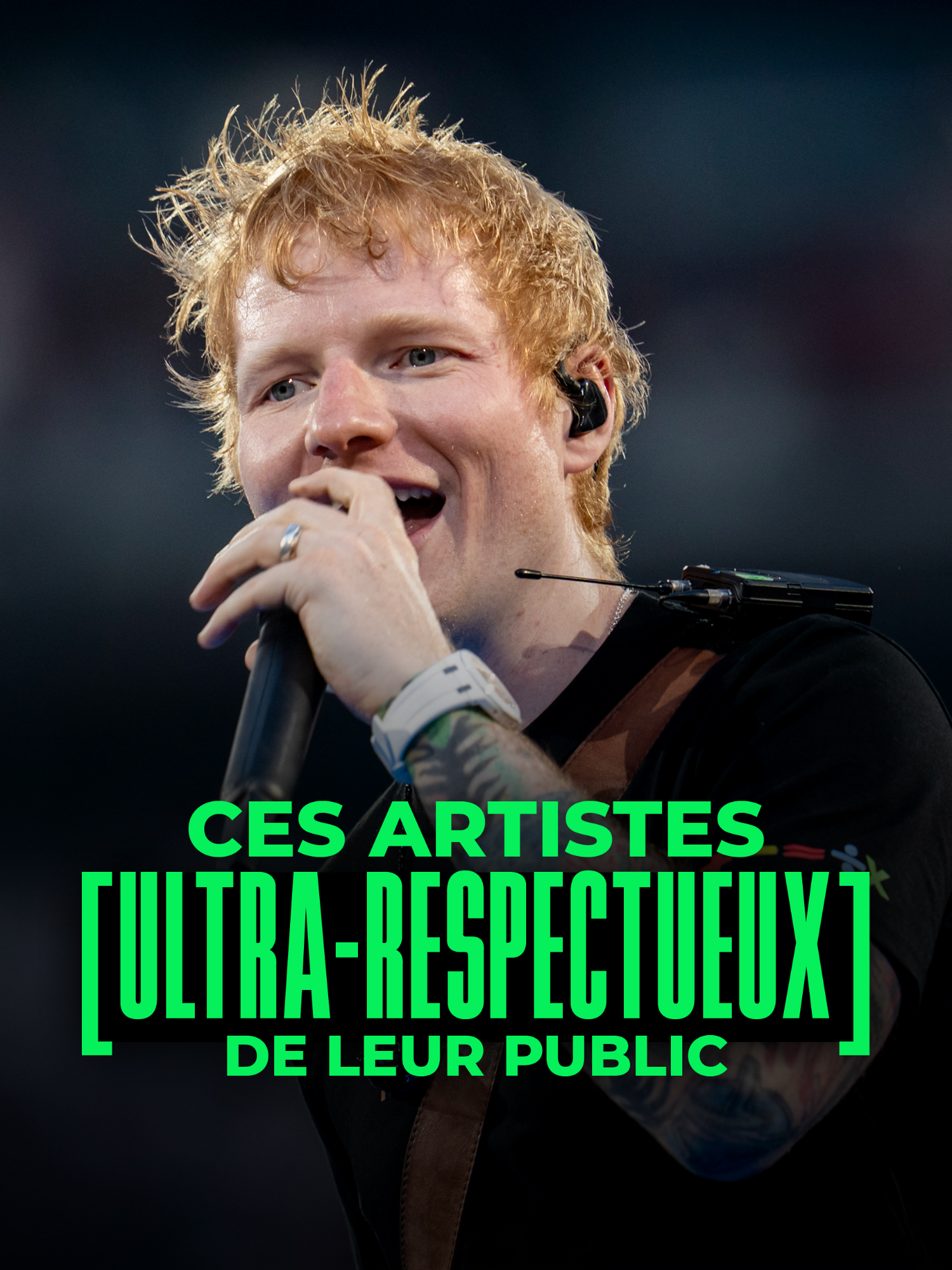 🎙 Ed Sheeran, la star qui brille aussi par sa ponctualité. Quand d'autres font attendre des heures, lui monte sur scène pile à l'heure. ⏰ #tipik #edsheeran #concert #respect