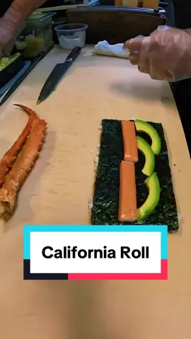 How to make California roll. #sushi #fyp #usa #pov #howto 