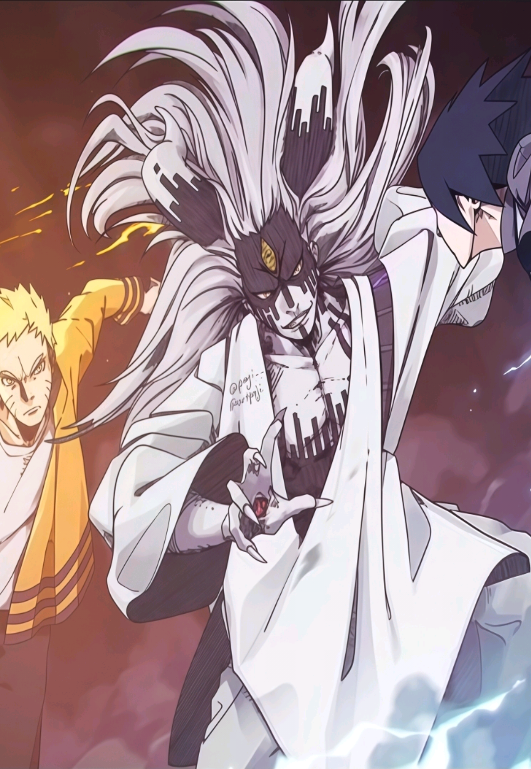 Naruto Sasuke vs Momoshiki 🥶  . . . . #naruto #sasuke #momoshiki #vibes #old 