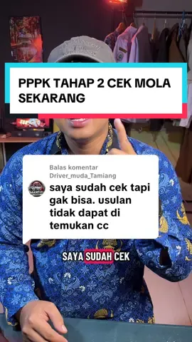 Membalas @Driver_muda_Tamiang cara cek nya klik disini 👉🏻 @mas R PNS cek MOLA untuk tau proses penetapan NPPPK tahap 2 sudah sampai mana . #ASN #pppk 