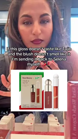 if it doesn’t taste like salsa, I don’t want it. 🌶️💋 @Rare Beauty #Rarebeauty #tajín #rarebeautyxtajin #newrarebeauty #lipgloss 