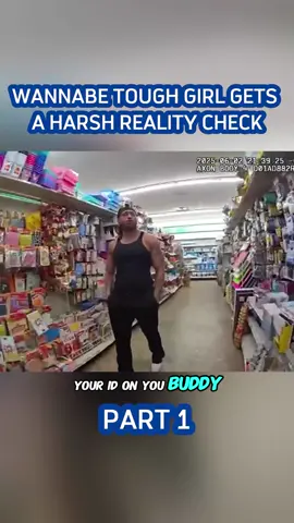 Wannabe Tough Girl Gets a Harsh Reality Check #foryou #bodycam #cops 