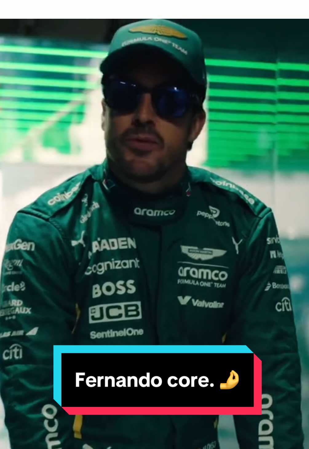 Everyone’s favourite rookie. 🤌 @Fernando Alonso #AstonMartinF1 #F1 #F1TikTok #FernandoAlonso #FormulaOne 