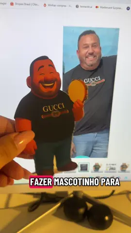 Vem aprender como faz mascotinho  Para por no seu topo de bolo ou outros. Vem comigo #personalizadosdeluxo #ia #topodebolo #personalizados 