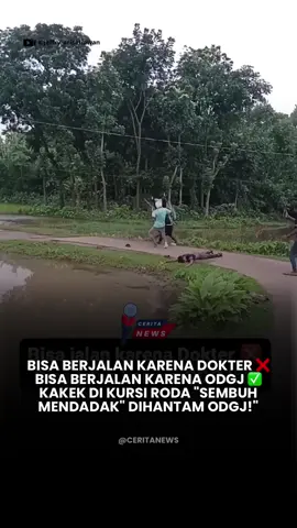 Sebuah video yang memperlihatkan seorang kakek tua di kursi roda tiba-tiba “sembuh” dan berlari setelah dipukul dengan kayu oleh seorang yang diduga Orang Dengan Gangguan Jiwa (ODGJ) viral di media sosial.  Dalam video tersebut, sang kakek yang awalnya terduduk lemah langsung bangkit, mengangkat kursi rodanya, dan bahkan melawan sang ODGJ usai menerima pukulan. Awalnya banyak warganet yang terkecoh dan mengira kejadian tersebut nyata, sehingga ramai memberikan komentar kocak seperti: ”Ketakutan bikin miracle!” atau ”Dokter mana yang berani bilang ini tidak bisa disembuhkan?” Namun, setelah dianalisis lebih lanjut, tim menduga kuat video tersebut adalah hasil akting dan bagian dari konten prank yang dibuat kreator konten untuk hiburan semata.  Lokasi pastinya belum diketahui, tetapi adegan dirancang sedemikian rupa untuk memancing reaksi lucu dan viral. Editor: Tim Redaksi CERITA NEWS #ceritasulut #ceritanews #ceritamanado #ceritaviral #ceritaindonesia 