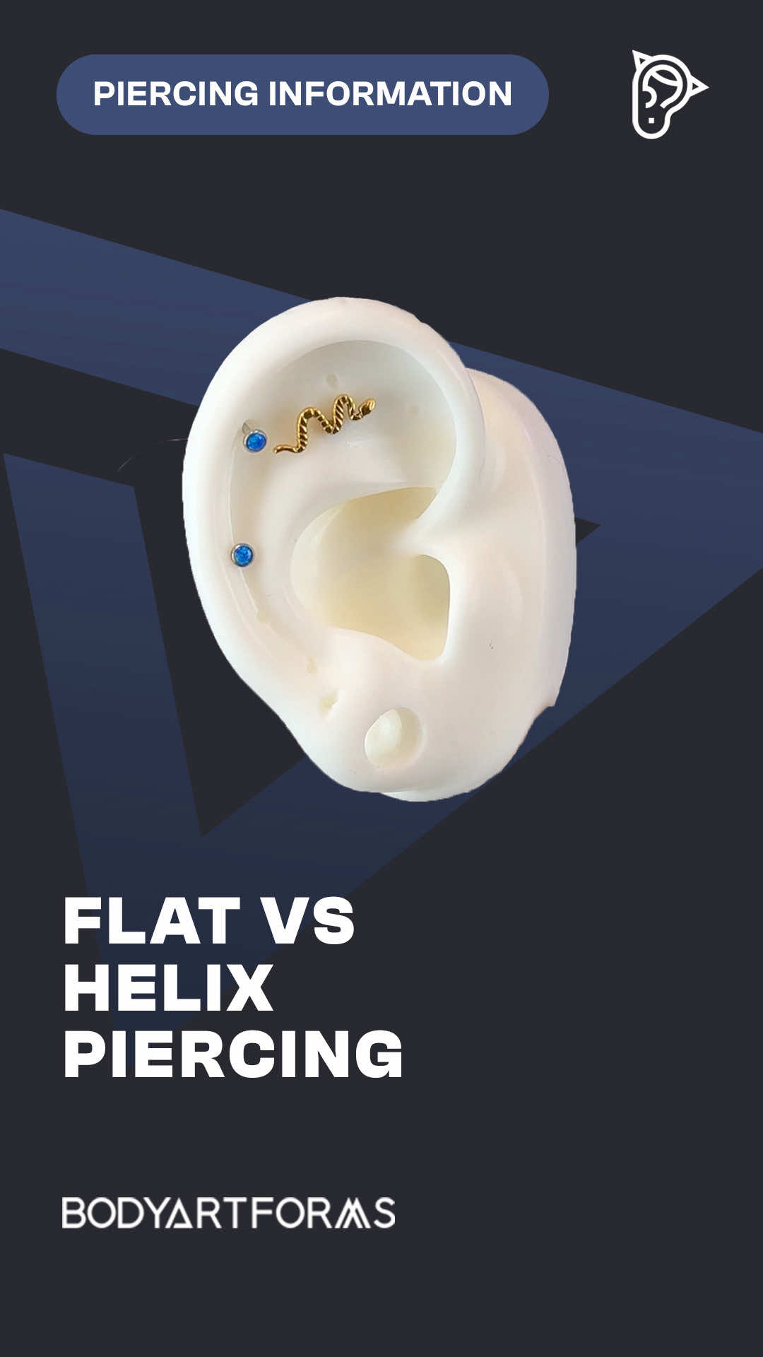 Flat piercing or helix piercing? If you can’t decide between these ear cartilage piercings, we’ll go over what they are. #bodyartforms #helixpiercing #flatpiercing #piercingtok #piercingjewelry  Flat piercing ear Flat piercing healing Flat piercing ear jewelry  Flat piercing jewelry  Flat piercing healing  Helix piercing Helix piercing healing