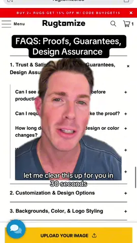 Think ordering a custom rug is risky? Think again.  At Rugtomize, we make it 100% stress-free:   ✔️Free proof before production ✔️Full refund if you don’t like the proof ✔️24 hours for edits or color changes ✔️Up to 4 design variations ✔️Pro standards even if you don’t leave notes Your logo deserves better than a dusty floor mat. Bring your space to life with a premium, heavy duty, commercial grade and non-slip custom rug.  #customrugs #SmallBusiness #logo #branding #smallbusinessowner  .