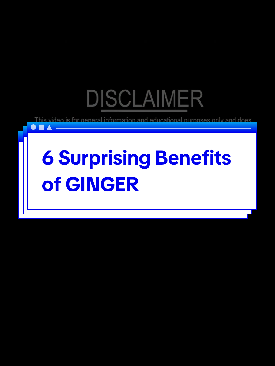 6 Surprising Benefits of GINGER Backed by Science #GingerBenefits #HealthTips #NaturalRemedies #Wellness #HealthyLiving 