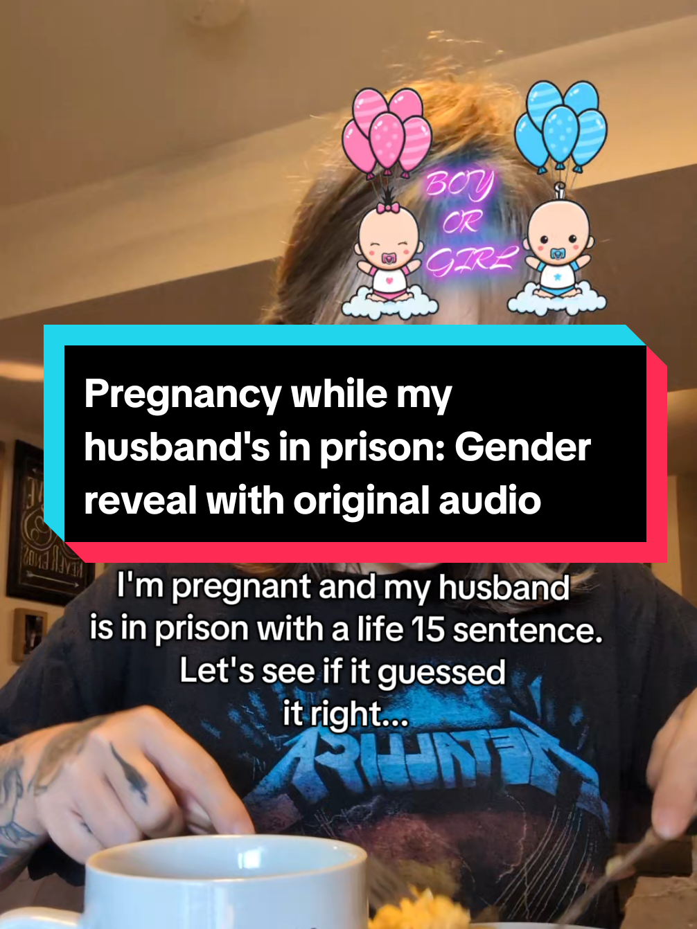 I could rewatch this video on repeat a million times 🫶🏼🥰 surrounded by my closest family and friends ❤️ My marriage might be a little unconventional but that doesn't prevent me from doing all the things 💖🩷💖 #pregnant #genderreveal #prisonwife #pregnancy #myjourney 