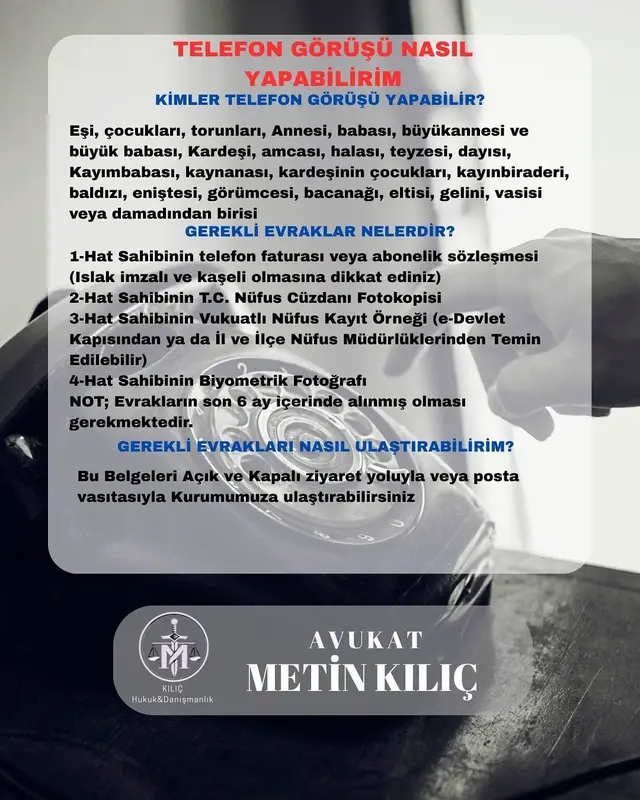 #cezaevi #tutuklu #hükümlü #mahkum #telefonhakkı #egörüş #infazhukuku #mahkumhakları #avukat #hukuk #adalet #mahkumgörüşü #cezaevihayat #infaz #hukukbilgilendirme #avukatlık