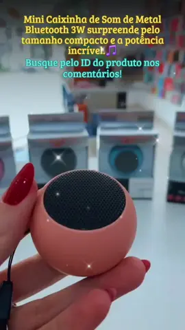 Mini Caixinha De Som De Metal Bluetooth Amplificada de 3W Potente 🎵🎼 #caixinhadesom #som