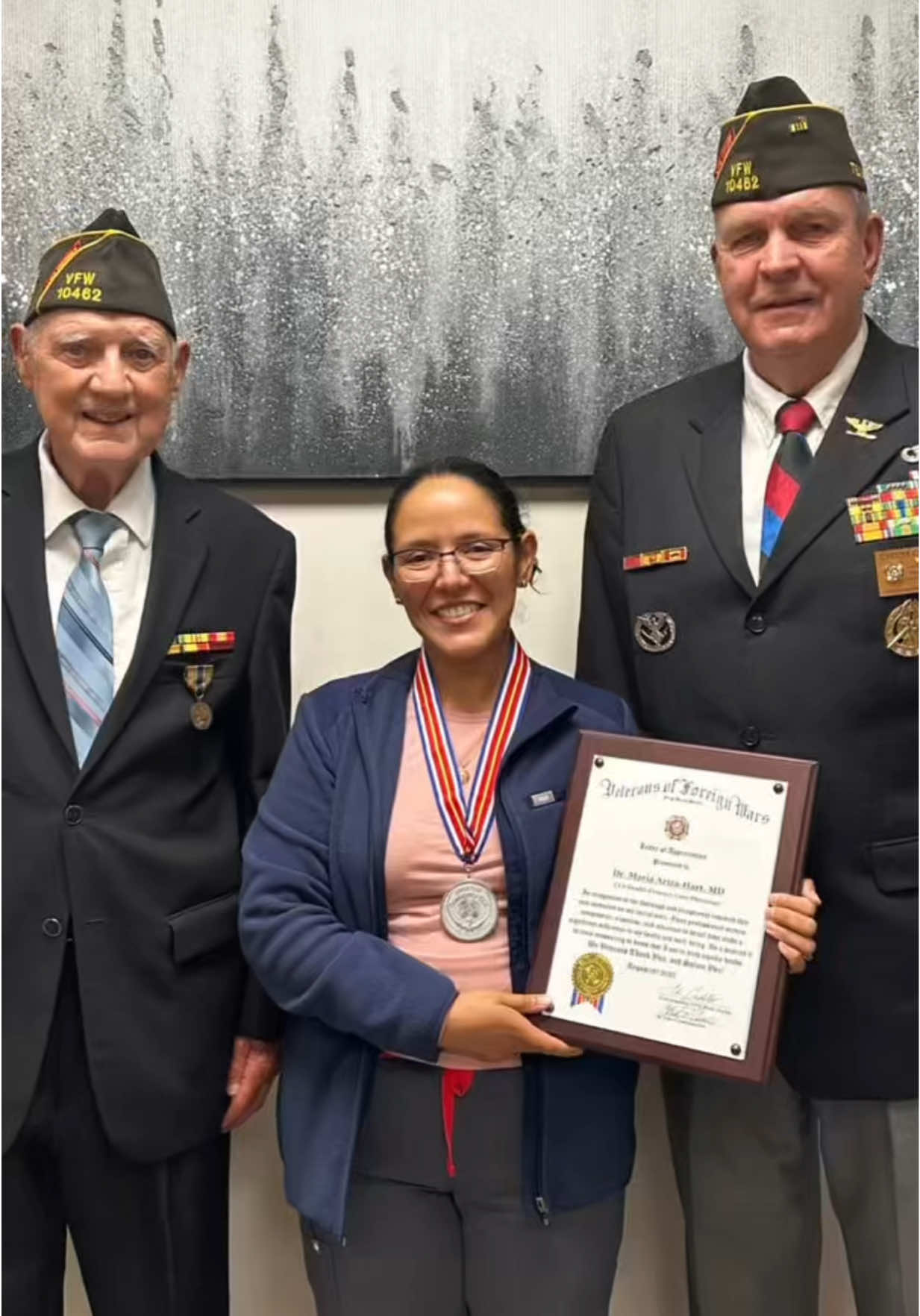 We are beyond proud to recognize Dr. Maria Ariza Hart for her outstanding dedication to patient care!   Dr. Ariza Hart was recently honored in a surprise recognition by Chester T. Currin Jr., Vice Commander and Vietnam Veteran, on behalf of the Vietnam Veterans of America. The recognition highlighted her professionalism, compassion, and the meaningful impact she has made in the lives of veterans and the community.   This meaningful recognition underscores the profound impact Dr. Ariza Hart has on her patients, showcasing her ability to combine comprehensive and compassionate patient-centric care.   Congratulations, Dr. Ariza Hart, on this well-deserved honor, and thank you for continuing to set the standard for excellence in patient-centered care. #CLScares #primarycare #veterans #recognition #hopecore 