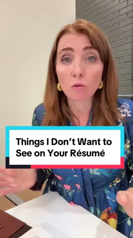 😱You don’t need an objective on your resume, just put an executive summary.  ❌Leave your home address off and just put your email, phone number and link to your LinkedIn.  ❌Never use the word I.  ✅Always use action words, get our FREE resume resources for a list of 100 action words to use.  ❌Don’t put irrelevant skills.  👉Watch this @Anna Papalia for Skills Recruiters Do NOT want to see on your resume ❌No one cares about your volunteer experience.  ❌Take off “references upon request.”  ✅And most importantly, save your resume as your name not “resume”  #resume #resumetips #jobsearch #jobinterview 